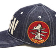 Load image into Gallery viewer, TOYS McCOY Denim Cap Men's Snoopy x USN Denim Baseball Hat TMA2410 Deep Blue Indigo