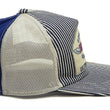 Load image into Gallery viewer, TOYS McCOY Hickory Striped Trucker Hat Men's Casual Embroidered Patch Baseball Cap with Mesh Side Panels TMA2413