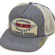 Load image into Gallery viewer, TOYS McCOY Hickory Striped Trucker Hat Men's Casual Embroidered Patch Baseball Cap with Mesh Side Panels TMA2413