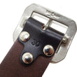 Load image into Gallery viewer, TOYS McCOY Men's Casual Leather Belt - 38mm Wide, 4mm Thick Steerhide Garrison Belt with Square Single Pin Buckle TMA2414 030 Black