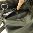 Laden Sie das Bild in den Galerie-Viewer, TOYS McCOY Men's Leather Shoulder Bag - U.S. Air Force Helmet Bag Style - TMA2418, 030 Black Horsehide x Nickel Zipper