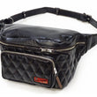 Load image into Gallery viewer, TOYS McCOY Bag Men's Casual Genuine Horsehide Quilted Leather Sling Bag Waist Pack TMA2421 Black 030 Black