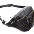 Load image into Gallery viewer, TOYS McCOY Bag Men's Casual Genuine Horsehide Quilted Leather Sling Bag Waist Pack TMA2421 Black 030 Black
