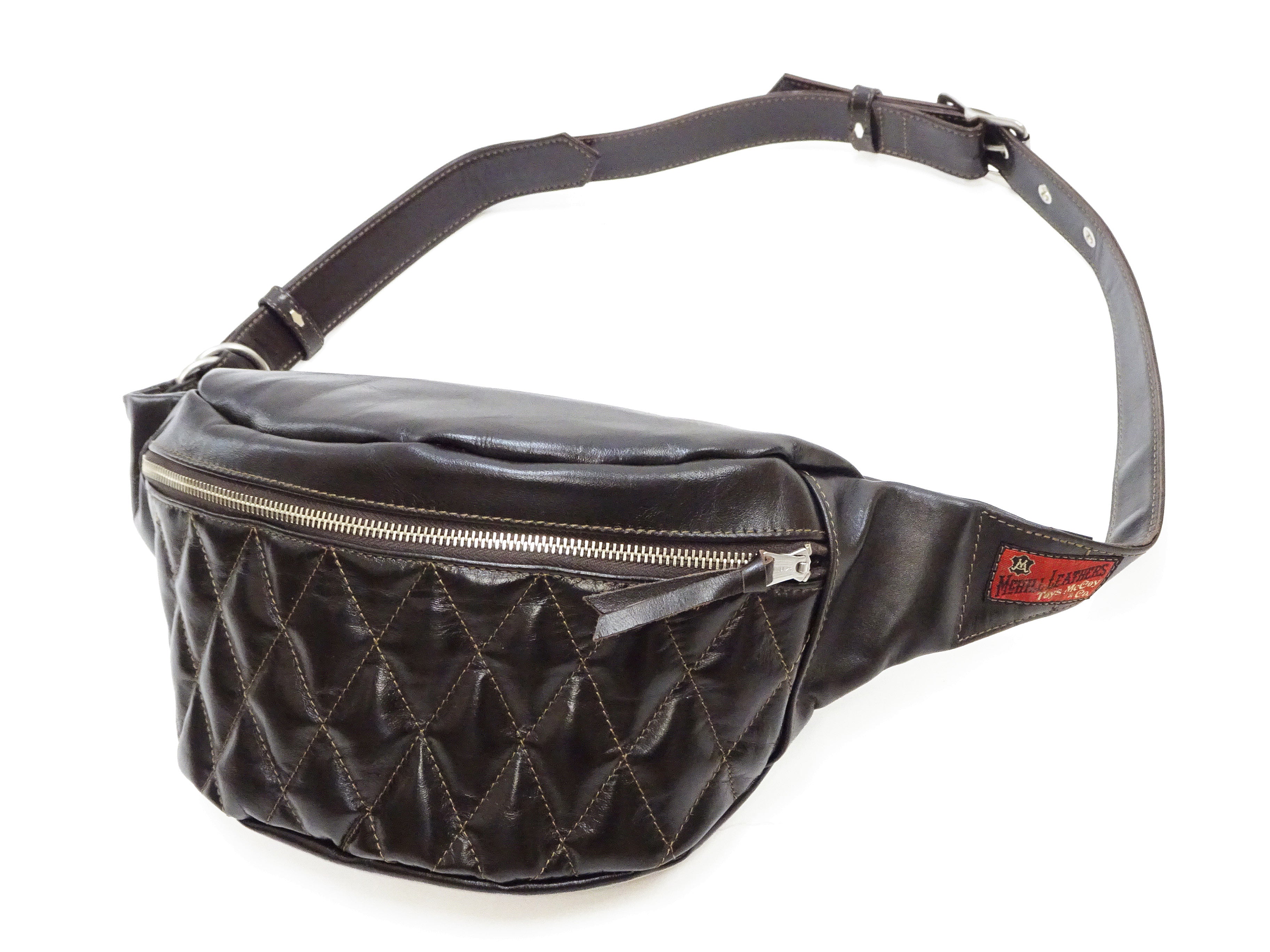 TOYS McCOY Bag Men's Casual Genuine Horsehide Quilted Leather