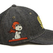 Load image into Gallery viewer, TOYS McCOY Graphic Black Denim Baseball Cap (No-Mesh) Men's Casual Snoopy Embroidered Cotton Ball Cap TMA2501