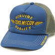 Load image into Gallery viewer, TOYS McCOY Side Mesh Cap Men's Casual Embroidered Graphic Baseball Cap / Trucker Cap with a Slightly Curved Brim and Snapback Adjuster TMA2503 Grayish-Blue x Olive