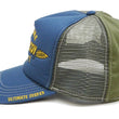 Load image into Gallery viewer, TOYS McCOY Side Mesh Cap Men's Casual Embroidered Graphic Baseball Cap / Trucker Cap with a Slightly Curved Brim and Snapback Adjuster TMA2503 Grayish-Blue x Olive