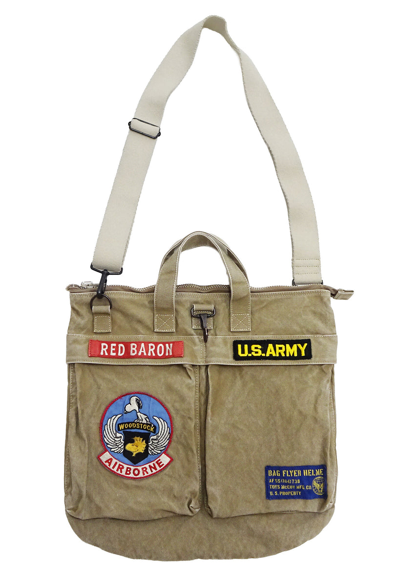 バッグ ToysMcCoy SNOOPY AIRBORNE U. S. ARMY TOYS McCOY Men's Canvas Shoulder Bag - Snoopy U.S. Army Airborne