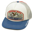 Load image into Gallery viewer, TOYS McCOY Men's Trucker Cap with Snoopy Flying Ace Patch - Side Mesh Baseball Hat, Adjustable Snapback TMA2525 Tricolor