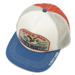 Load image into Gallery viewer, TOYS McCOY Men's Trucker Cap with Snoopy Flying Ace Patch - Side Mesh Baseball Hat, Adjustable Snapback TMA2525 Tricolor