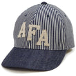 Load image into Gallery viewer, TOYS McCOY AFA Patch Cotton Cap - Men's Hickory Stripe & Denim Brim Military-Style Baseball Hat - TMA2527