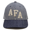 Load image into Gallery viewer, TOYS McCOY AFA Patch Cotton Cap - Men's Hickory Stripe & Denim Brim Military-Style Baseball Hat - TMA2527