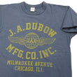Load image into Gallery viewer, TOYS McCOY T-Shirt Men's J.A. Dubow Mfg Co. Logo Military Graphic Garment-Dyed Heavyweight Short Sleeve Loopwheel Tee TMC2346 120 Faded-Blue