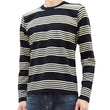 Load image into Gallery viewer, TOYS McCOY Striped T-Shirt Men's Steve McQueen Long Sleeve Horizontal Stripe Tee TMC2354 041 Ivory/Black
