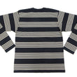 Load image into Gallery viewer, TOYS McCOY Striped T-Shirt Men's Steve McQueen Long Sleeve Horizontal Stripe Tee TMC2354 041 Ivory/Black