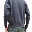 Load image into Gallery viewer, TOYS McCOY Sweatshirt Men's Casual Plain Sweat Shirt Loop-wheeled Vintage Style TMC2373 141 Faded Bluish-Gray