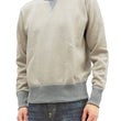 Load image into Gallery viewer, TOYS McCOY Sweatshirt Men's Casual Plain Sweat Shirt Loop-wheeled Vintage Style TMC2373 040 Sand-Beige/Heather-Gray