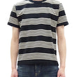 Load image into Gallery viewer, TOYS McCOY Striped T-Shirt Men's Steve McQueen Short Sleeve Horizontal Stripe Tee TMC2435 041 Ivory/Black
