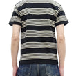 Load image into Gallery viewer, TOYS McCOY Striped T-Shirt Men's Steve McQueen Short Sleeve Horizontal Stripe Tee TMC2435 041 Ivory/Black