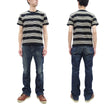 Load image into Gallery viewer, TOYS McCOY Striped T-Shirt Men's Steve McQueen Short Sleeve Horizontal Stripe Tee TMC2435 041 Ivory/Black