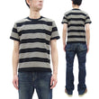 Load image into Gallery viewer, TOYS McCOY Striped T-Shirt Men's Steve McQueen Short Sleeve Horizontal Stripe Tee TMC2435 041 Ivory/Black