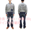 Load image into Gallery viewer, TOYS McCOY Zip-Up Sweatshirt Men's Casual Snoopy C-2 Style No Hood Full Zip Sweatshirt with Rib Panel TMC2457 021 Ash-Gray x Navy-Blue