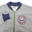 Load image into Gallery viewer, TOYS McCOY Zip-Up Sweatshirt Men's Casual Snoopy C-2 Style No Hood Full Zip Sweatshirt with Rib Panel TMC2457 021 Ash-Gray x Navy-Blue
