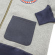 Load image into Gallery viewer, TOYS McCOY Zip-Up Sweatshirt Men's Casual Snoopy C-2 Style No Hood Full Zip Sweatshirt with Rib Panel TMC2457 021 Ash-Gray x Navy-Blue