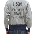 Load image into Gallery viewer, TOYS McCOY Zip-Up Sweatshirt Men's Casual Snoopy C-2 Style No Hood Full Zip Sweatshirt with Rib Panel TMC2457 021 Ash-Gray x Navy-Blue