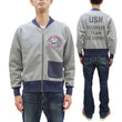 Load image into Gallery viewer, TOYS McCOY Zip-Up Sweatshirt Men's Casual Snoopy C-2 Style No Hood Full Zip Sweatshirt with Rib Panel TMC2457 021 Ash-Gray x Navy-Blue