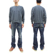 Load image into Gallery viewer, TOYS McCOY Plain Sweatshirt Men's Solid Color Garment-dyed Lightweight French Terry Shirt TMC2461 121 Faded-Blue