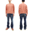 Load image into Gallery viewer, TOYS McCOY Plain Sweatshirt Men's Solid Color Garment-dyed Lightweight French Terry Shirt TMC2461 091 Faded-Carrot-Orange