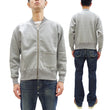 Load image into Gallery viewer, TOYS McCOY Zip-Up Sweatshirt Men's Casual C-2 Style No Hood Full Zip Sweatshirt with Rib Panel TMC2464 021 Ash-Gray