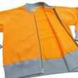 Load image into Gallery viewer, TOYS McCOY Zip-Up Sweatshirt Men's Casual C-2 Style No Hood Full Zip Sweatshirt with Rib Panel TMC2464 070 Orange x Ash-Gray