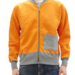 Load image into Gallery viewer, TOYS McCOY Zip-Up Sweatshirt Men's Casual C-2 Style No Hood Full Zip Sweatshirt with Rib Panel TMC2464 070 Orange x Ash-Gray