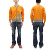 Load image into Gallery viewer, TOYS McCOY Zip-Up Sweatshirt Men's Casual C-2 Style No Hood Full Zip Sweatshirt with Rib Panel TMC2464 070 Orange x Ash-Gray