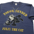 Load image into Gallery viewer, TOYS McCOY Graphic Loopwheel T-shirt Men's Short Sleeve Felix the Cat Printed Tee TMC2501 Non-Wash Finish 120 Faded-Blue