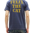 Load image into Gallery viewer, TOYS McCOY Graphic Loopwheel T-shirt Men's Short Sleeve Felix the Cat Printed Tee TMC2501 Non-Wash Finish 120 Faded-Blue