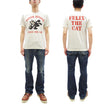 Load image into Gallery viewer, TOYS McCOY Graphic Loopwheel T-shirt Men's Short Sleeve Felix the Cat Printed Tee TMC2501 Non-Wash Finish 011 Faded-Off-White