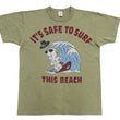 Load image into Gallery viewer, TOYS McCOY Graphic Loopwheel T-shirt Men's Short Sleeve Casper the Friendly Ghost Surfing Printed Tee TMC2504 Garment-Dyed Finish 160 Faded-Olive