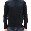 Load image into Gallery viewer, TOYS McCOY Steve McQueen Inspired Long Sleeve Pocket T-Shirt - Men's Solid Color Loopwheeled Tee - TMC2543 030 Black