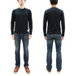 Load image into Gallery viewer, TOYS McCOY Steve McQueen Inspired Long Sleeve Pocket T-Shirt - Men's Solid Color Loopwheeled Tee - TMC2543 030 Black