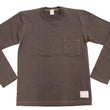 Load image into Gallery viewer, TOYS McCOY Steve McQueen Inspired Long Sleeve Pocket T-Shirt - Men's Solid Color Loopwheeled Tee - TMC2543 021 Faded DarK-Charcoal