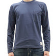 Load image into Gallery viewer, TOYS McCOY Steve McQueen Inspired Long Sleeve Pocket T-Shirt - Men's Solid Color Loopwheeled Tee - TMC2543 121 Faded Blue