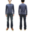 Load image into Gallery viewer, TOYS McCOY Steve McQueen Inspired Long Sleeve Pocket T-Shirt - Men's Solid Color Loopwheeled Tee - TMC2543 121 Faded Blue
