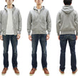 Load image into Gallery viewer, TOYS McCOY Men's Heavyweight Full Zip Hoodie - Vintage-Style Zip-Up Solid Hooded Sweatshirt TMC2567 020 Heather Gray