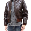 Load image into Gallery viewer, TOYS McCOY Jacket Men's A-2 Flight Jacket Plain A2 Leather Bomber Jacket TMJ2325 Seal Brown