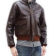 Load image into Gallery viewer, TOYS McCOY Jacket Men's A-2 Flight Jacket Plain A2 Leather Bomber Jacket TMJ2325 Seal Brown