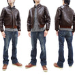 Load image into Gallery viewer, TOYS McCOY Jacket Men's A-2 Flight Jacket Plain A2 Leather Bomber Jacket TMJ2325 Seal Brown