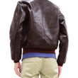 Load image into Gallery viewer, TOYS McCOY Jacket Men's A-2 Flight Jacket Plain A2 Leather Bomber Jacket TMJ2325 Seal Brown